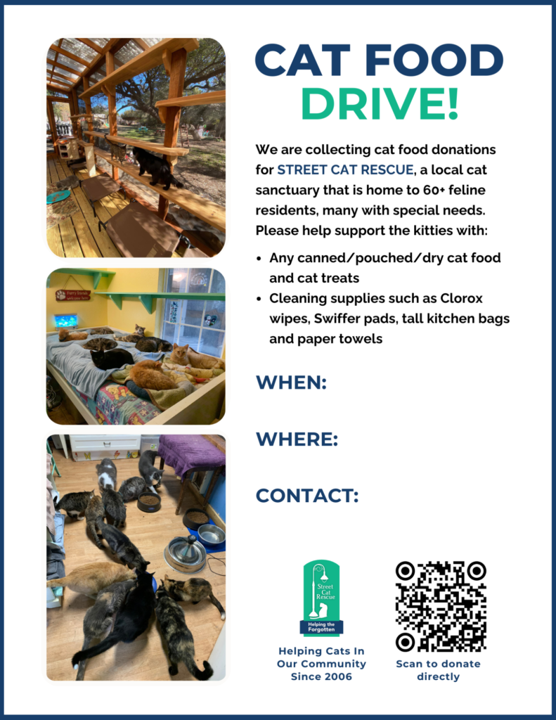 Host A Cat Food Drive – Street Cat Rescue